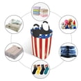 thumbnail image 4 of Disketp America Flags2 Square Laundry Bag Large Collapsible Dirty Clothes Bags With Handles Waterproof Essentials Storage For College Dorm, Family, 4 of 5