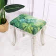 thumbnail image 4 of ZUXONGSY Palm Frond Stool Covers Rectangle 2 Pack Bench Seat Protector with Elastic Bands Spandex Chair Cover Stretch Slipcovers Counter Stool Bar Chair Covers for Dining Room, 4 of 7