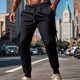 thumbnail image 1 of Ceisia Gift Men's All-Season Casual Pants - Fashionable Washed Solid Color Drawstring Elastic Waist Zipper Pocket Pants, 1 of 7