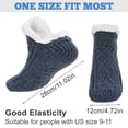 thumbnail image 2 of Bocaoying 2 Pairs Fluffy Fuzzy Warm Slipper Socks for Men, Thick Fleece Lined Non-Slip Socks with Grip Indoor Floor, Size Large, 2 of 7