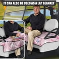 thumbnail image 5 of Whosucclay 4 Front Pockets Golf Cart Seat Cover for Off-Road Sports Club, 4 Front Storage Pockets with 4 Pockets Golf Cart Seat Towel Blanket, Easter Bunny Puppy, 5 of 7