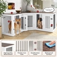 thumbnail image 6 of Akaber 80.7" Wooden Combinable Dog Crate Furniture for 3 Dogs with Lockable Doors, Divider, 6 of 10