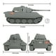 thumbnail image 2 of Toy Tank BMC German King Tiger de la Segunda Guerra Mundial a escala 1:32 gris con figuras, 2 of 6