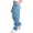 Light Blue women cargo pants with pockets a1, variant on Cagogo Cargo Pants for Women with Pockets Elastic Waist Casual Loose Long Trousers Travel Hiking Utility Tapered Leg Pants Outdoor Streetwear, Beige L