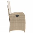 thumbnail image 3 of vidaXL Chaise de Jardin Inclinable d'Extérieur avec Repose-Pieds - Rotin Poly Beige, 3 of 5
