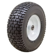 Marathon Tire 13 x 5-6, 3 Inch Hub Flat Free Turf Tread Riding Lawn Mower Tire