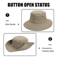 thumbnail image 4 of Outdoor Men's Sun Hat, Wide Brim Foldable Hat UPF 50+, 4 of 9