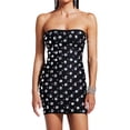 thumbnail image 1 of Vestido BELLA BARNETT Impresionante ajustado con tubo de strass negro, 1 of 3
