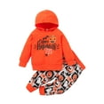 thumbnail image 1 of Seyurigaoka 2 Pcs Baby Kids Pants Suit Long Sleeve Hooded Halloween Print Loose Tops + Fall Casual Long Jogger Pants for 12M-5Y Toddler Girls Boys, 1 of 9