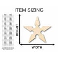 thumbnail image 2 of Unfinished Wood Ninja Star Shape - Craft - up to 24" DIY 6" / 1/8", 2 of 3