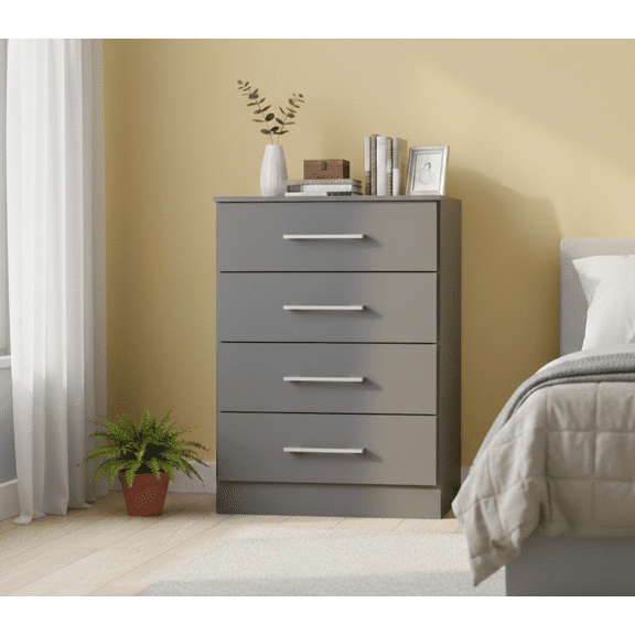 Comoda MADIK De 4 Cajones Color Gris Modelo 2007.109