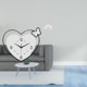 thumbnail image 2 of Reloj De Pared De Corazón Acrílico Y Escultura De Elefante, Arte Decorativo Creativo Para Sala De Estudio, Cafetería, Oficina, Entrada, Dormitorio, Decoración Del Hogar., 2 of 8