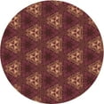 thumbnail image 1 of Ahgly Company Tapis d'Intérieur Rond Lavable en Machine Rouge Châtaigne Transitionnel, 7 Pieds Rond, 1 of 7