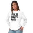 thumbnail image 5 of Worlds Okayest Mama Mothers Day Mom Women's Long Sleeve T Shirt Brisco Brands L, 5 of 5
