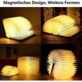 thumbnail image 3 of Wooden Folding Book Lamp, Magnetic Led Book Lamps, Decorative Lights/night Light, Usb Rechargeable Desk Lamp, Ideal Gift For Women/parents/kids (white, 3 of 4