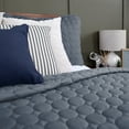 thumbnail image 2 of Southshore Fine Linens Oversized Quilt Bedding Set lightweight, soft coverlet bedspread 3-Piece with two matching shams, Steel Blue, Full / Queen, 2 of 6