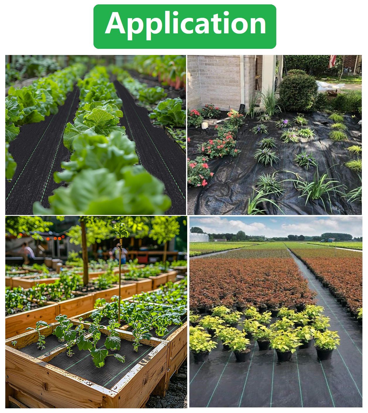 4x100ft Weed Barrier Landscape Fabric, Heavy Duty 3.2oz Ground Cover Weed Control Geotextile Fabric with Garden Staples Weed Block Gardening Mat Landscape Fabric
