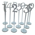 thumbnail image 3 of Wisewang Wooden Table Numbers Easy To Read Table Number Cards Guide Guests To Seats Wooden Numbers For Wedding Reception 10 pcs Silver 8.7x35cm, 3 of 6