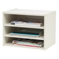 thumbnail image 5 of IRIS TACHI 3 Shelf Modular Wood Storage Organizer Box with Adjustable Shelves, Off White, 5 of 9