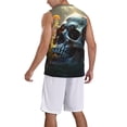 thumbnail image 2 of Xecao Flower Field Skull print basketball shirt for both men and women, a unisex basketball jersey perfect for theme parties-XX-Large, 2 of 6