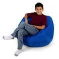 thumbnail image 2 of Big Joe Classic Bean Bag Chair for Kids Bedroom and Reading Nook, Easy-Clean Sapphire, Durable Nylon Polyester Blend, 2 feet Refillable, 2 of 10