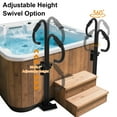 thumbnail image 3 of Hot Tub Handrail,360 Rotatable Spa Side Handrail Adjustable Height, Rust-proof Aluminum Spa Step Hot Tub Hand Rail with Slide-Under Mount Base for Indoor & Outdoor,600LBS Capacity, 3 of 9