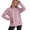Pink, variant on Women's Crew Neck Long Sleeve Sweatshirt Drop Shoulder Scallop Hem Casual Pullover Top Fall Layering Pink,XXL
