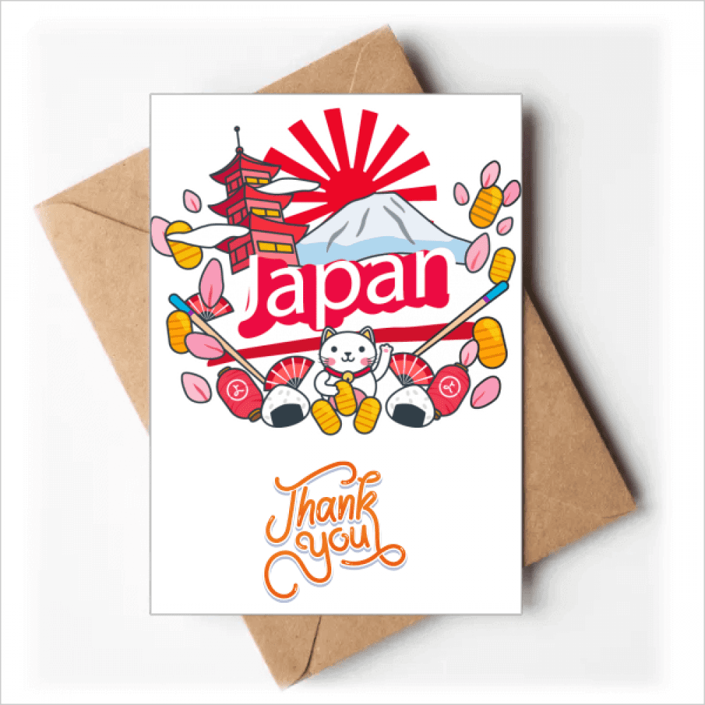 Decorado a mano patrón de Japón Nota en blanco del sobre de la tarjeta