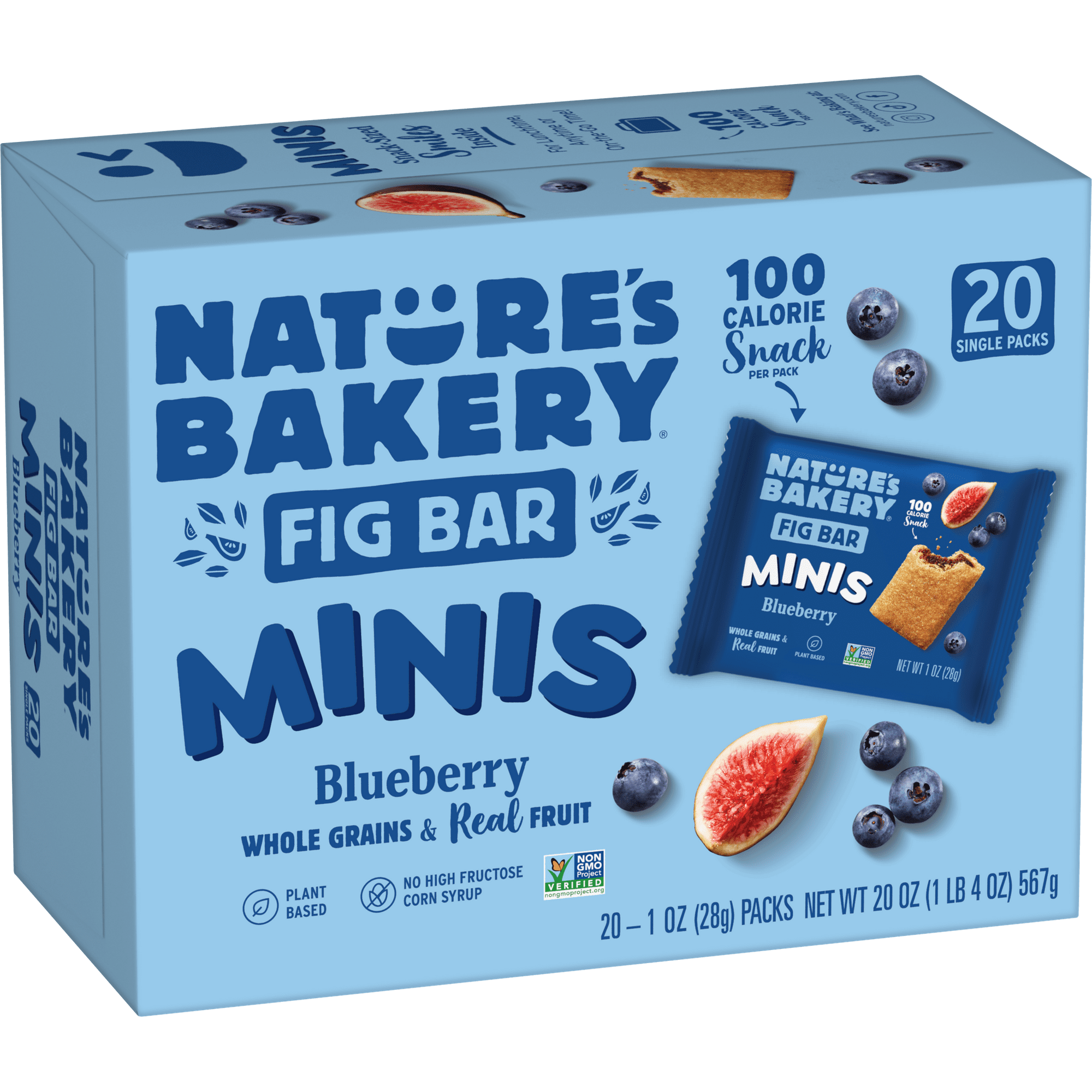 Nature’s Bakery Blueberry Fig Bar Minis, 1 oz, 20 Count