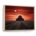 thumbnail image 2 of Designart "Dusk Scenery at the Barn III" Farmhouse Floater Framed Wall Art Living Room, 2 of 7