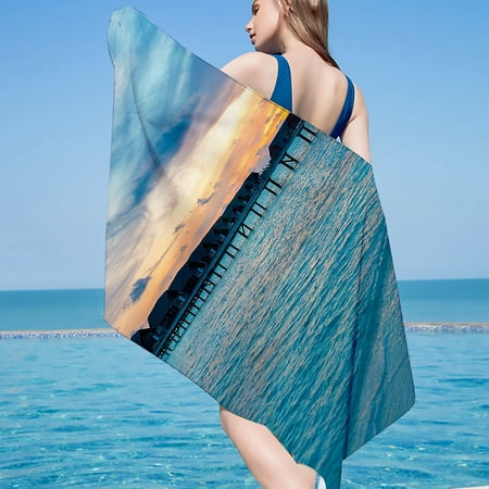 

Placemats Microfiber Beach Towel Super Lightweight Colorful Bath Towel Sandproof Beach Blanket Multi-Purpose Towel For Travel Swimming Pool 30X60 Inch