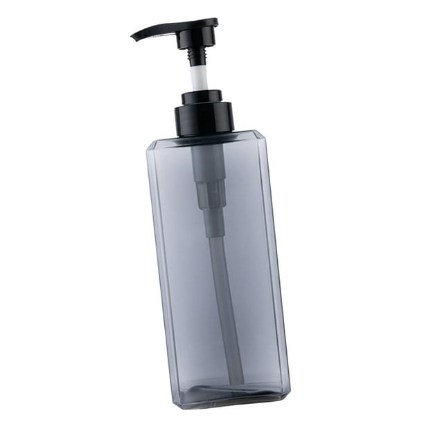 1 botella dispensadora de jabón, manual, loción líquida, contenedor reutilizable para lavado de manos. 650ml Gris