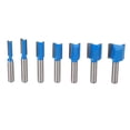 thumbnail image 2 of Wood Trimming Cutter, Straight Cut Router Bit 2 Flute 8mm Shank 7 Pcs Strong Impact Resistance High Hardness Carbide  for Plastic Board, 2 of 8