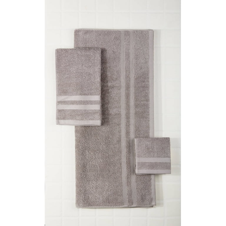 Mainstays Performance Solid 6 Piece Towel Set, Arctic White, Size: 6-Piece Towel Set (2 Bath + 2 Hand + 2 Washcloths)