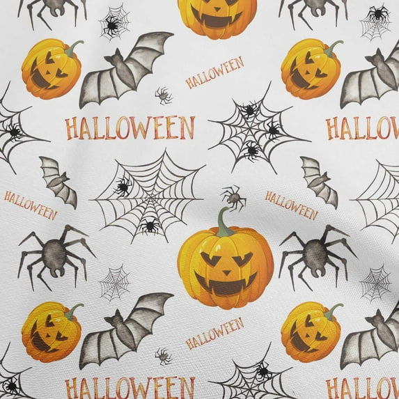 oneOone Velvet Gamboge Yellow Fabric Halloween Sewing Material Print Fabric By The Yard 58 Inch Wide