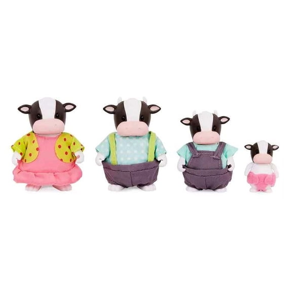 Li'l Woodzeez Farm Collection Moosicalmoo Cow Family Figure Set