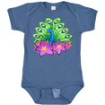 thumbnail image 3 of Inktastic Peacock and Flowers Boys or Girls Baby Bodysuit, 3 of 5