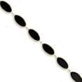 thumbnail image 4 of 14K Yellow Gold 8.25in Polished Genuine Fancy Onyx Bracelet, 4 of 5