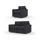 thumbnail image 1 of Set 2 piezas Adapti Sillón Seccional Modular + Love Seat Gris Carbón, 1 of 9