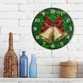 thumbnail image 7 of GZHJMY Christmas Bell Wall Clock, Silent Non Ticking Battery Operated Creative Decorative Round PVC Clock for Kitchen, Living Room, Bathroom, Home School Office Decor, 10 Inch, 7 of 7