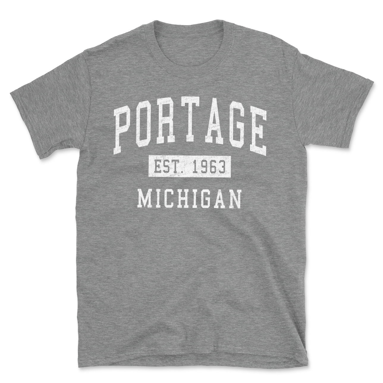 Portage Michigan Classic Established Men's Cotton T-Shirt