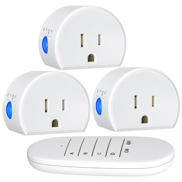 Wireless Remote Control Plugs, 40m/130ft Range for Lights, Appliances