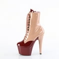thumbnail image 3 of Pleaser ADORE-1020DC 7" Heel 2 3/4" Platform Two Tone Lace-Up Front Women's Ankle Boots, 3 of 5