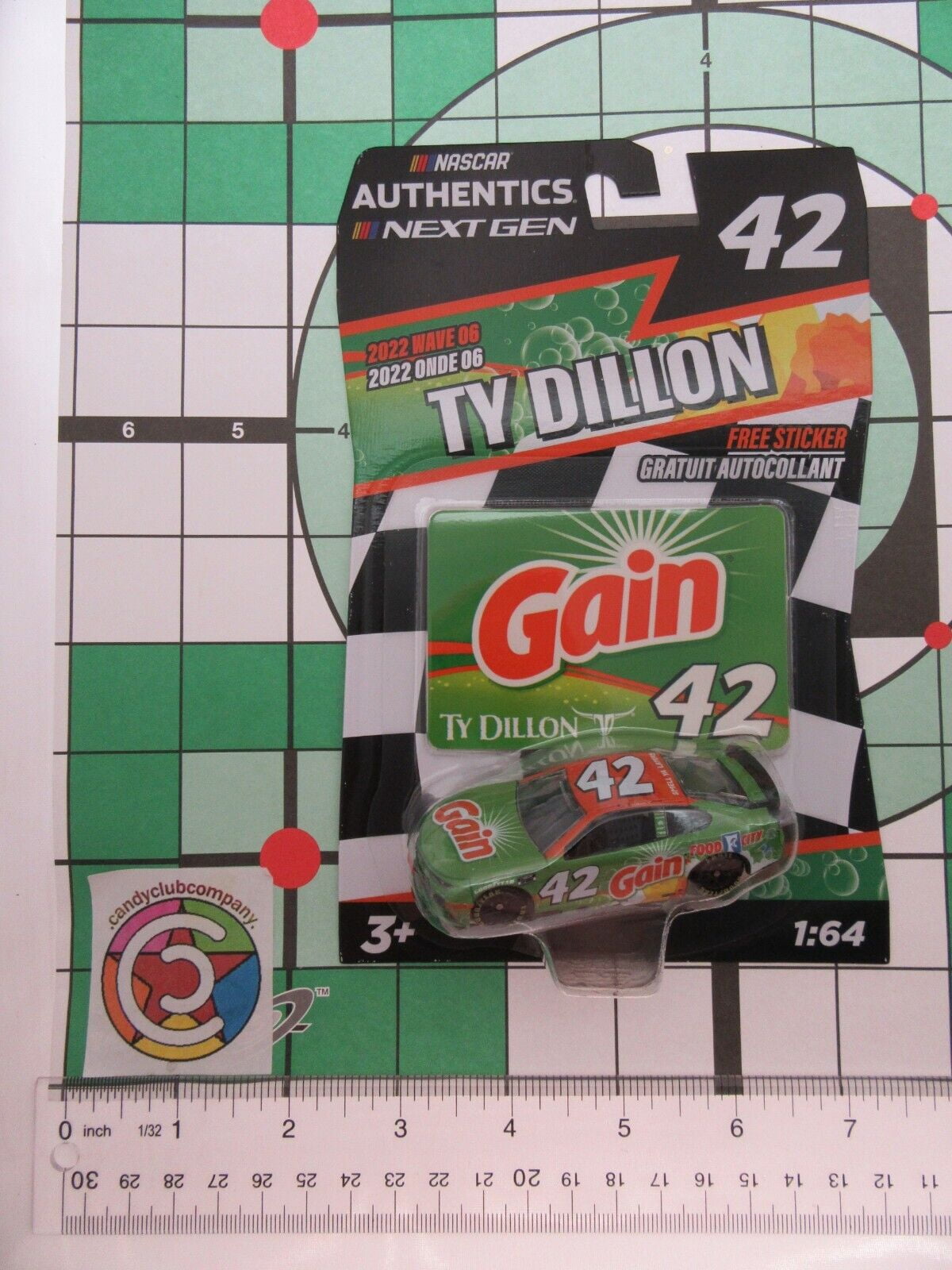 Ty Dillon ~ Gain 42  ~ NASCAR Authentics ~ Die Cast  1:64 Scale