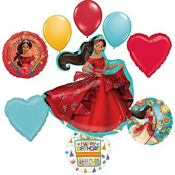 Princess Elena Party Supplies Birthday Balloon Bouquet Decorations 9pc