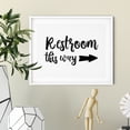 thumbnail image 2 of Restrooms This Way (Right Arrow) 5 x 7 UNFRAMED Print Business & Events Decor Wall Art, 2 of 3