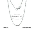 thumbnail image 3 of ELBLUVF 925 Sterling Silver 1.7mm Figaro Chain Necklace 16 18 20 22 24 inch For Women Men (22inch), 3 of 6