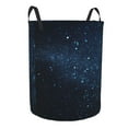 thumbnail image 2 of Bingfone Blue Glitter Retro Waterproof Foldable Laundry Hamper Bucket With Handles For Storage Bin,Clothes Hamper (Small), 2 of 8