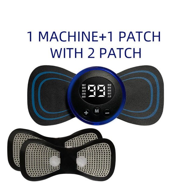Masajeador eléctrico EMS para cuello, parche de masaje para vértebra Cervical, para alivio del dolor muscular y relajación de hombros, pantalla LCD