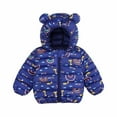 thumbnail image 2 of Hicidod Toddler Puffer Jackets Bear Ears Hooded Long Sleeve Winter Warm Down Coat Lightweight Cute Printed Thicken Jacket, 2 of 5